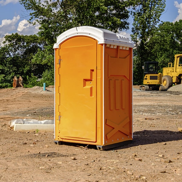 how often are the porta potties cleaned and serviced during a rental period in Mosca